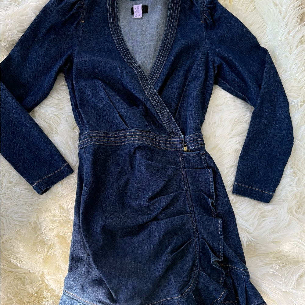 Denim Wrap Dress